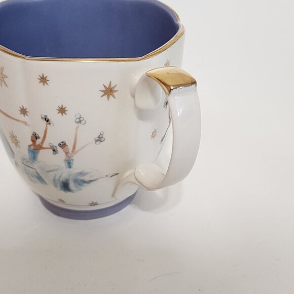 Anthropologie New York City Ballet Mug Snow Fairies Snowflakes New - Picture 5 of 11